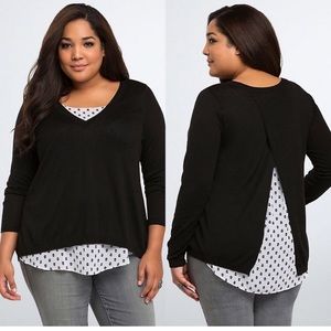 Torrid Skull Open Back Black Twofer Sweater 3X